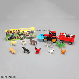Тварини арт. 795 (288шт/2) свійськи, 10 шт.+трактор, пакет 17*6*20см - 1 - smarttoys.com.ua