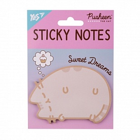 Папір з липким шаром Yes фігурний "Cute Pusheen" 40 аркушів - 1 - smarttoys.com.ua