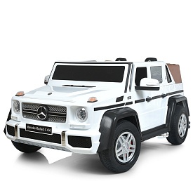 Джип M 6150AL-1(24V) 1*24V200W, 1*24V10AH, гумові колеса, BLUETOOTH, USB, шкіра, світло, білий. - 1 - smarttoys.com.ua