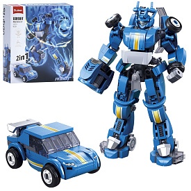 Конструктор SLUBAN M38-B1317 2в1 (робот, машина), фігурка, 253 дет., кор., 22-23,5-7 см. - 1 - smarttoys.com.ua
