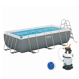 Басейн каркасний BW 56442 прямокутний, фільтр-насос, сходи, ремкомплект, кор., 404-201-100 см. - 1 - smarttoys.com.ua