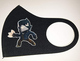 Маска Pitta Print S Brawl Stars Ворон Black																						 - 1 - smarttoys.com.ua