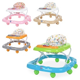 Ходунки M 4970 муз., світло, бат., 4 кольори (рож., сірий, беж., синій). - 1 - smarttoys.com.ua
