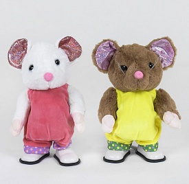 М'яка музична іграшка Мишка С 38868 (60) 28см, ходить, співає пісні на рос. мовою, на батарейках, 2 види, в пакеті  - 1 - smarttoys.com.ua