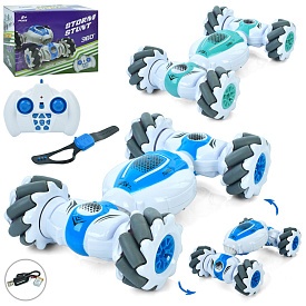 Машинка S-012 радіокер., пульт 2шт.(1шт.- браслет), акум., трюкова, 2 кольори, USB, кор., 21-16-9 см - 1 - smarttoys.com.ua