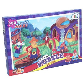 Пазли 20164, 260 ел. (12 шт.) Лео, "4 гноми", в кор-ці 28-19,5-3,8см - 1 - smarttoys.com.ua