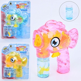 Мильнi бульбашки JNH843 пістолет-рибка, запаска 2 шт., 3 кольори, бат.(таб.), лист, 20-26-7,5 см. - 1 - smarttoys.com.ua