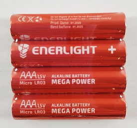 Батарейка ENERLIGHT MEGA POWER, (S4), мініпальчик, AAA   ALKALIN   (1/40/480) ШОУ-БОКС - 1 - smarttoys.com.ua