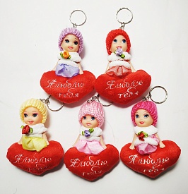 Брелок ляльки сердечко 10 см. - 1 - smarttoys.com.ua