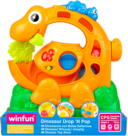 Динозавр 0629-NL WinFun  кульки 3шт., муз., світло, бат., карт.підставка. - 1 - smarttoys.com.ua