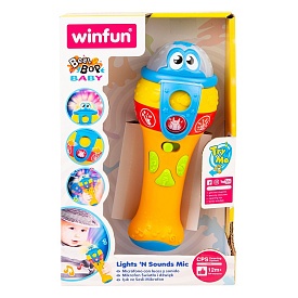 Мікрофон 1803-NL WinFun  звуки тварин, 2 режими, муз., світло, бат., кор. - 1 - smarttoys.com.ua