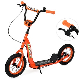 Самокат SR 2-043-1-OR дорослий, сталь, 2 кол.-гума 12д, підніжка 28-11см, ручне гальмо, помаранчевий - 1 - smarttoys.com.ua
