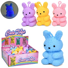 Ї-їжачок MS 4566 зайчик,антистрес,коротка ручка,4 кольори,світло,бат.(таб.),12шт. в дисп.,23,5-18-10 - 1 - smarttoys.com.ua