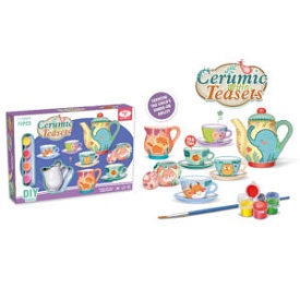 Набір для творчості 868-E18 Розфарбуй чайний сервіз,4персони(фарфор),фарби,пензлик.кор.30-20,5-5,5см - 1 - smarttoys.com.ua