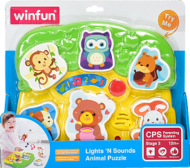 Гра 0771-NL пазли-тварини, 2 режими гучн., муз., світло, бат., кор., 28-25-5,5см. - 1 - smarttoys.com.ua