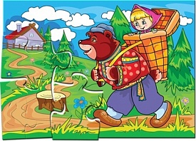 Гра-пазл "Машенька та Ведмідь"  NEW 12 ел. в пак. - 2 - smarttoys.com.ua