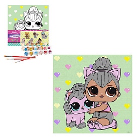 Набір для розпису по номерах для дітей "L.O.L. Surprise! TroopSurprise Kitty Queen With Kitty Kitty" - 1 - smarttoys.com.ua