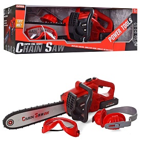 Бензопила KY1068-19 окуляри, навушники, муз., світло, бат., кор., 48,5-17-18,5 см. - 1 - smarttoys.com.ua