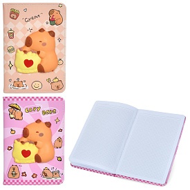 Блокнот MK 5595 капібара, клітинка, фігурка-сквіш, 2 види, кул., 14-20,5-3,5 см. - 1 - smarttoys.com.ua