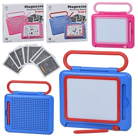 Досточка YM-110-YM-111 21,5-18-6см,2в1(магн.мозаїка,дощечка для малюв.ч/б),картки 10шт, 2 кольори - 1 - smarttoys.com.ua