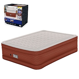 Велюр ліжко BW 69160, вбудований насос,220V,порти USB-A /USB-C,сумка для збер.,до 350кг.203-152-51см - 1 - smarttoys.com.ua