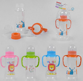 Пляшечка для годування 43878 (120) "BIMBO", 240 мл, 4 кольори, пластик, 1шт в пакеті - 1 - smarttoys.com.ua