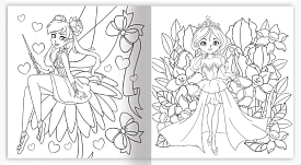 Розмальовка. GLAM ART. Сяючі розмальовки. Принцеси і феї 15164023У - 2 - smarttoys.com.ua