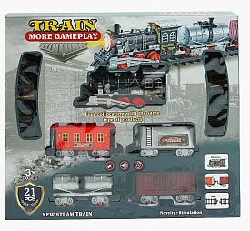 Залізниця B 0314 (36/2) звук, світло, на батарейках, 4 вагони, в коробці   - 1 - smarttoys.com.ua