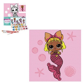 Набір для розпису по номерах для дітей "L.O.L. Surprise! Mermaids Queen Bee" 40х40см - 1 - smarttoys.com.ua