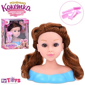 Лялька голова для зачісок 913-X набір перукаря (ножиці,гребінець,бігуді,заколочка),кор.,23-28,5-12см - 1 - smarttoys.com.ua