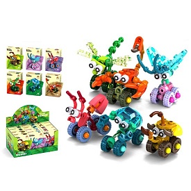 Конструктор QC3003 машинка-комаха, від 25 дет., кор., 12 шт. (6 видів) в диспл., 23,5-11,5-12,5 см. - 1 - smarttoys.com.ua