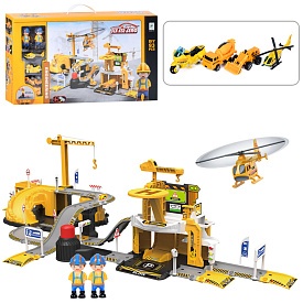 Гараж 660-A198 будмайданчик, 2 поверхи, гелікоптер/машинки-мет., фігурки, 93 дет., кор.,65,5-35-10см - 1 - smarttoys.com.ua