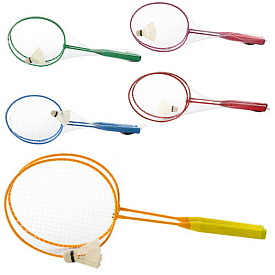 Бадмінтон залізний MS 0751 ракетки 2 шт., волан, 5 кольорів, сітка, 56,5-20,5-4,5 см. - 1 - smarttoys.com.ua