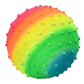 М'яч дитячий MS 4512 6 дюймів, масажний, веселка, 45-50г, ПВХ - 1 - smarttoys.com.ua