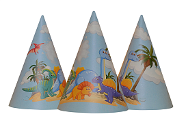 Ковпак святковий "Динозаври" 15см 20шт - 1 - smarttoys.com.ua