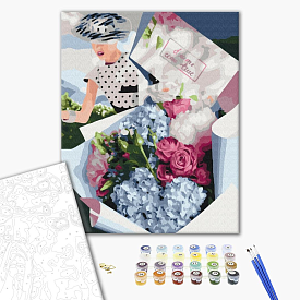 Картина за номерами: Букет для ретро леді 40х50 - 1 - smarttoys.com.ua