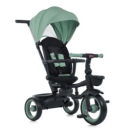 Велосипед MT 1038 Mint grey 3 колеса EVA,поворот.,складний,батьків.ручка,багажник,кошик,м'ятно-сірий - 1 - smarttoys.com.ua