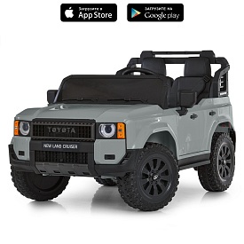 Джип M 6280EBLR-11 2,4G радіок., 1*12V10AH, 2*45W, MP3, USB, TF, BT, EVA, шкіра, муз., світло, сірий - 1 - smarttoys.com.ua