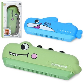 Гармошка 1123-2A-4A  губна гармошка, 18см, чохол-силікон, 2 види(крокодил, акула), кор.10-20,5-4,5см - 1 - smarttoys.com.ua