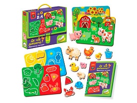 Гра розвиваюча Vladi Toys з липучками. Де чиє дитинча? Вивчаємо кольори. VT1310-05 (укр) - 1 - smarttoys.com.ua