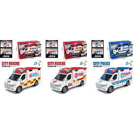 Транспорт спецслужб JS221-21B-21A інерція,1:24,звук,світ.гум.колеса,3види.поліція,швидка доп.пожежна - 1 - smarttoys.com.ua