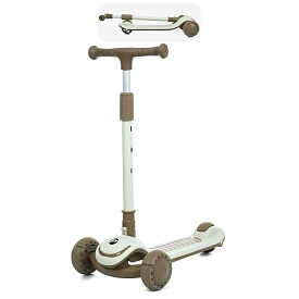 Самокат JR3-128-BRN мет.+пласт.,3кол.PU,2 пер.120мм,задн.90мм,кермо,муз.,світло,бат.,кор.,68-36-16см - 1 - smarttoys.com.ua