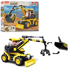 Конструктор SLUBAN M38-B0805 "Town": Колісний екскаватор, 196 дет. - 1 - smarttoys.com.ua