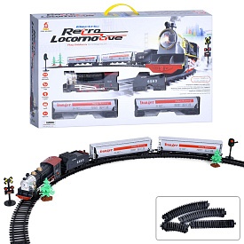Залізниця 22831 139-93см/93-93см, локомотив, 3 вагони, муз., світло, бат., кор., 56,5-32,5-6,5 см. - 1 - smarttoys.com.ua