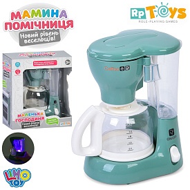 Кавоварка YH129-2G ллється вода, муз., світло, бат., кор., 17-20-9,5 см. - 1 - smarttoys.com.ua