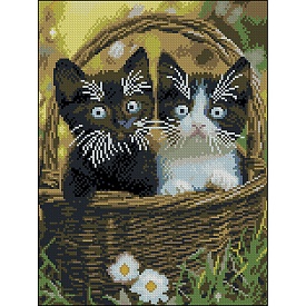 Алмазна картина Strateg Кошенята у кошику 30х40 (FZ3040-06) - 1 - smarttoys.com.ua
