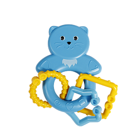 1617 Іграшка-брязкальце "Котик", кольорове з кільцями - 1 - smarttoys.com.ua