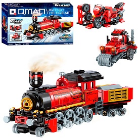 Конструктор Qman 42101 "Trans Collector" Поїзд, будтехніка, мотоцикл 3в1, 305 дет. - 1 - smarttoys.com.ua