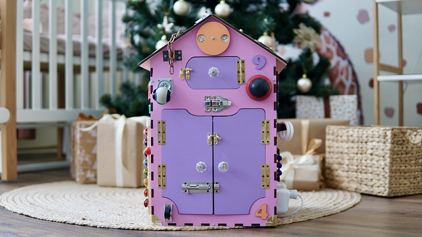 Бізібудинок  55х30х30 см рожевий - 2 - smarttoys.com.ua