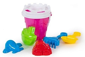 Набір дитячий "Відро №6 +лопата, граблі, пасочки, сито"арт. 1266 Бамсик - 1 - smarttoys.com.ua